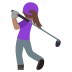 🏌🏽‍♀️ woman golfing: medium skin tone display on JoyPixels